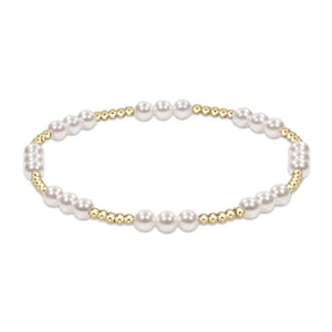 Enewton Classic Joy Pattern 4mm Bead Bracelet- Pearl