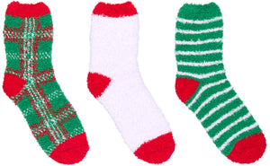 3 Pack Christmas Fuzzy Socks