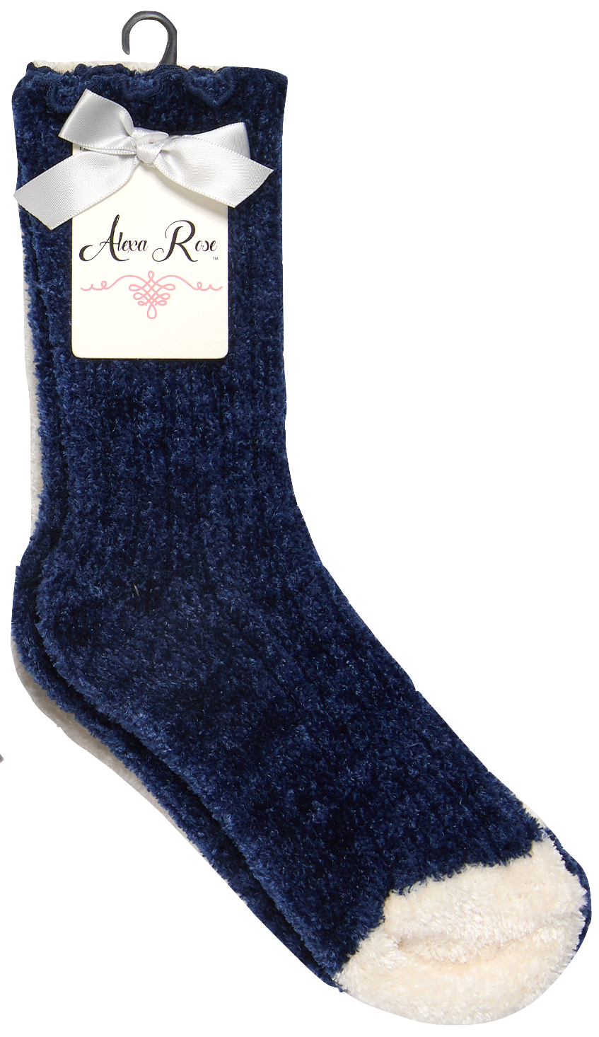 2 Pack Ribbed Chenelle Socks With Scalloped Edge