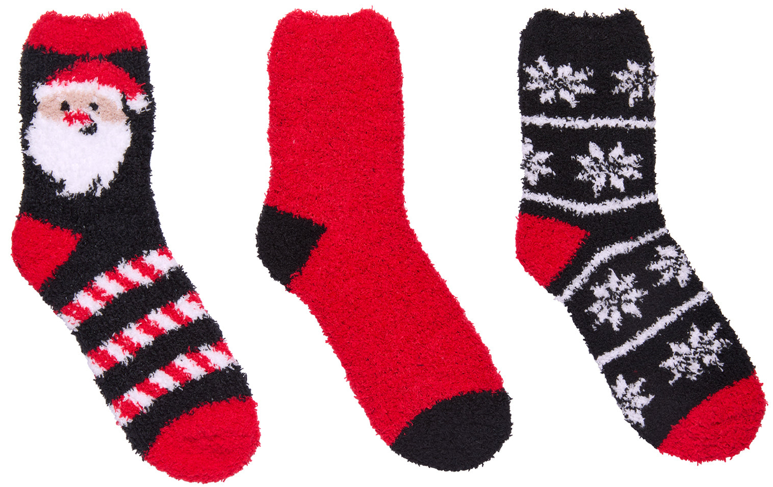 3 Pack Christmas Fuzzy Socks