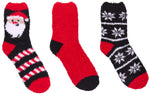 Load image into Gallery viewer, 3 Pack Christmas Fuzzy Socks
