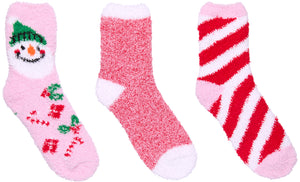 3 Pack Christmas Fuzzy Socks