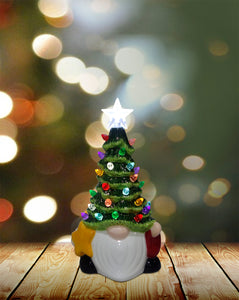 Light Up Ceramic Gnome Tree