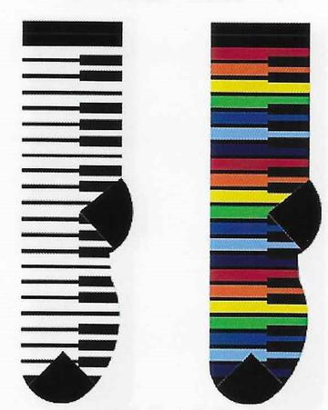 Colorful Piano Keys Socks