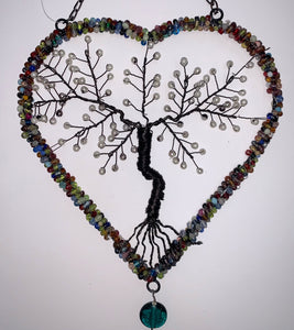 Heart Beaded Tree Of Life Hanging Decor