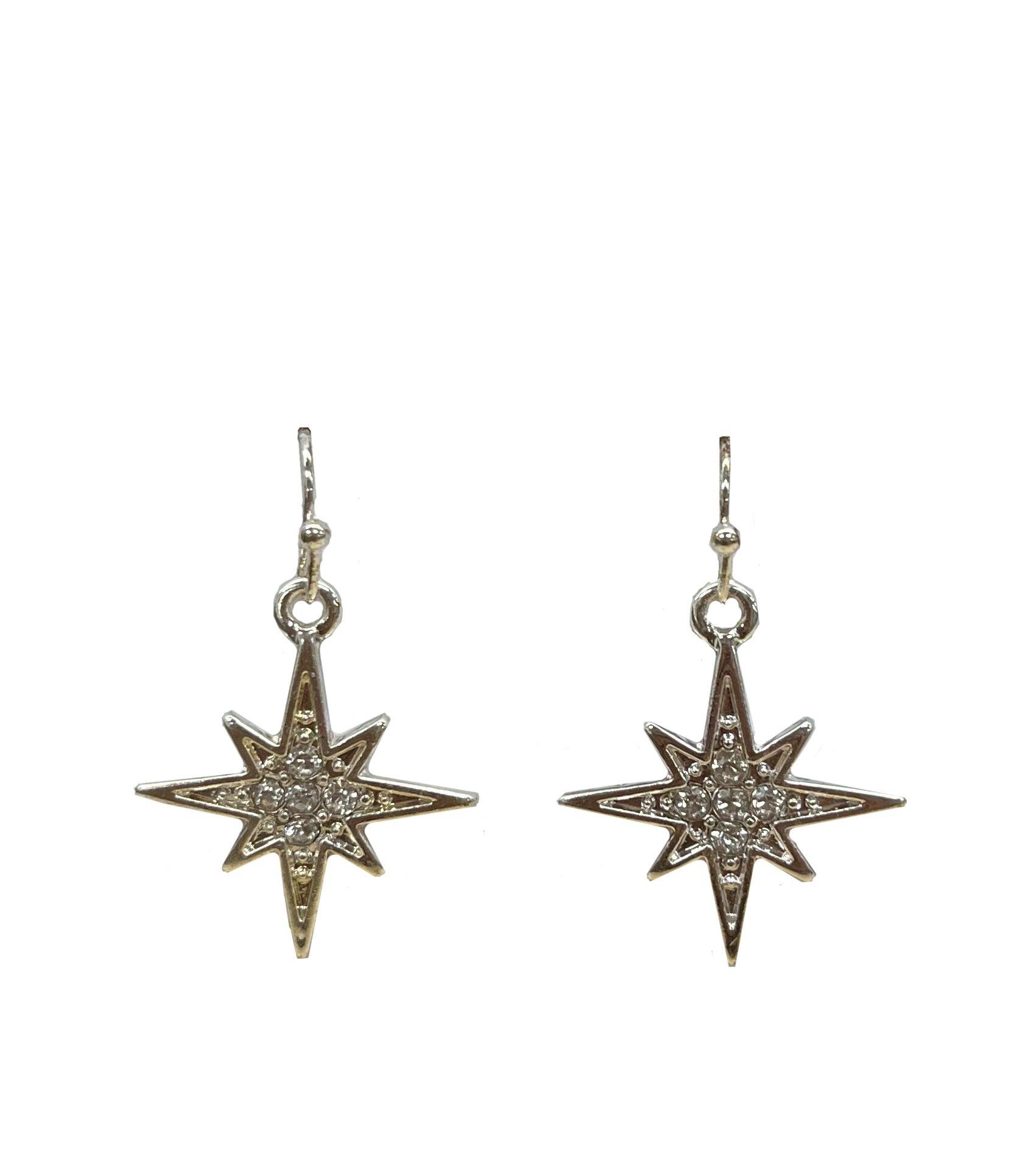 Christmas Silver Star Earrings