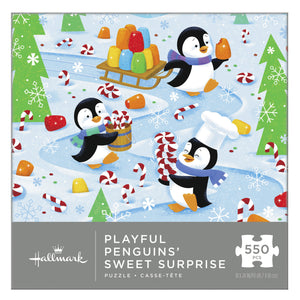 Hallmark Keepsake Playful Penguins' Sweet Surprise 550-Piece Puzzle