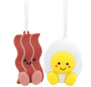 Better Together Bacon and Eggs Magnetic Christmas Ornaments, Set of 2