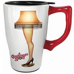 Load image into Gallery viewer, A Christmas Story Leg Lamp Ceramic Travel Mug
