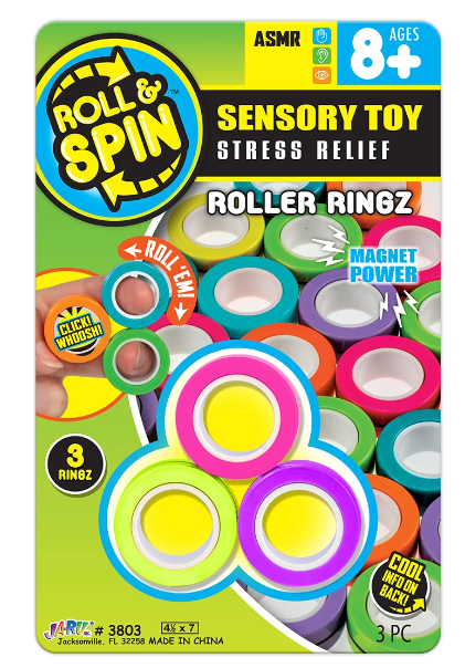 Amazon.com: Pushmick 9 Pcs Finger Magnetic Rings Fidget Toys, Colorful Magnet  Rings, Great Fidget Rings for Training Relieves Reducer Autism Anxiety. :  Toys & Games
