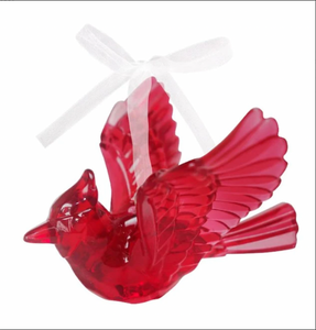 3.5" Acrylic Cardinal Ornament - Christmas is Forever