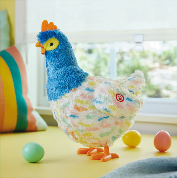 Gemmy animated plush holiday egg laying 2025 chicken