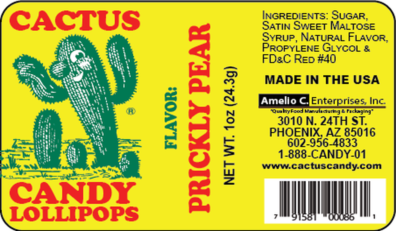Cactus Candy Lolipop - Prickly Pear