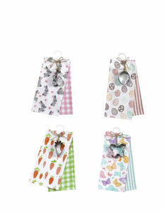 Spring Dish Towel Set With Cookie Cutter