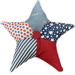 Load image into Gallery viewer, Fabric Americana Star Pillow
