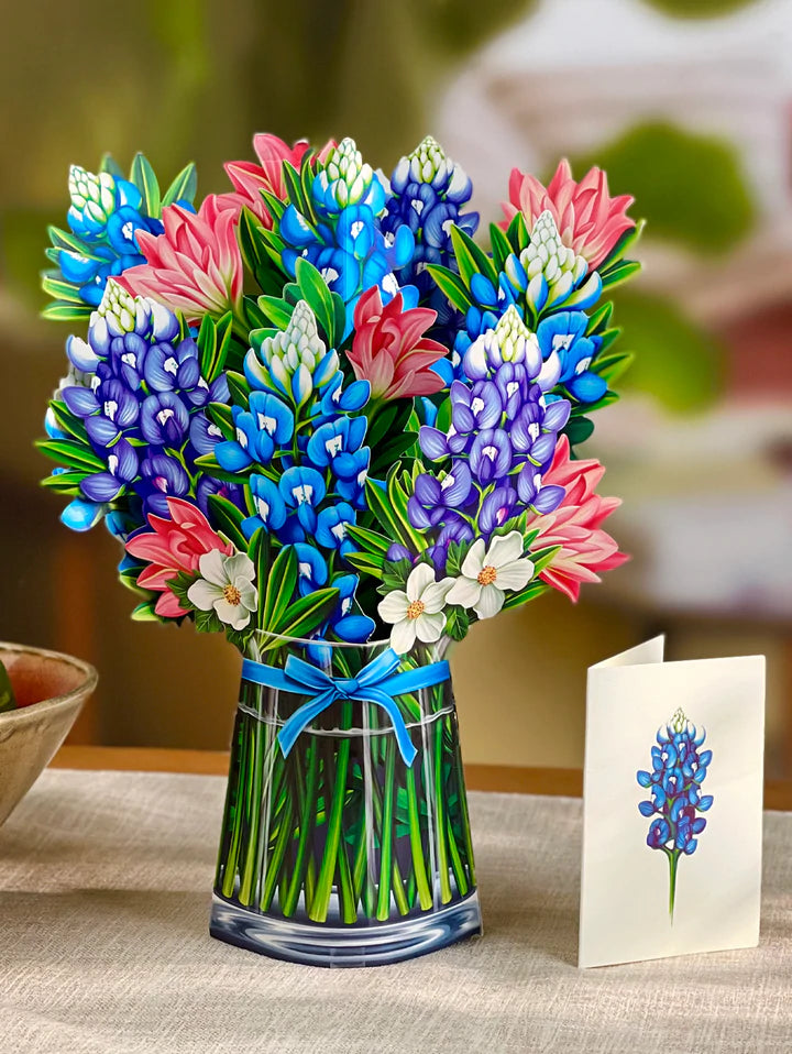 Life Sized Pop-Up Flower Bouquet: Blue Bonnets
