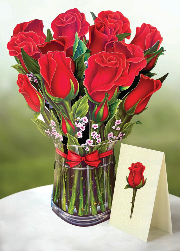 Life Sized Pop-Up Flower Bouquet: Red Roses