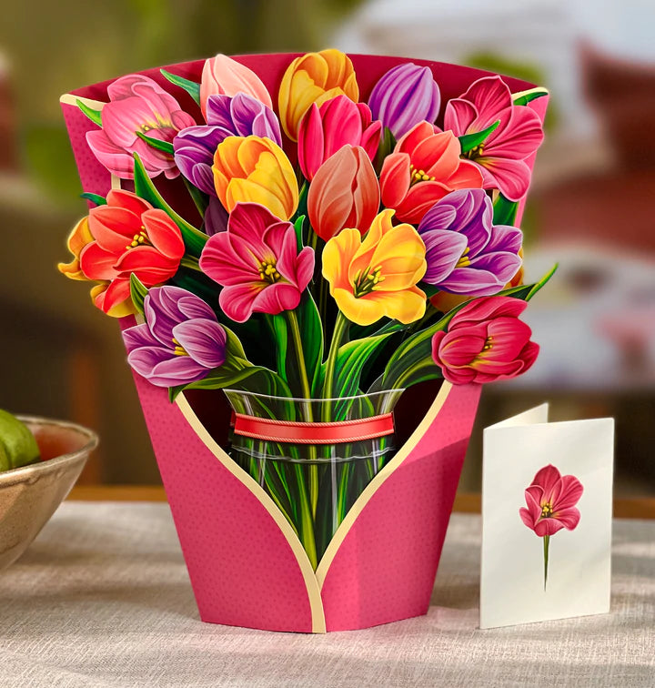 Life Sized Pop-Up Flower Bouquet: Festive Tulips