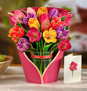 Life Sized Pop-Up Flower Bouquet: Festive Tulips